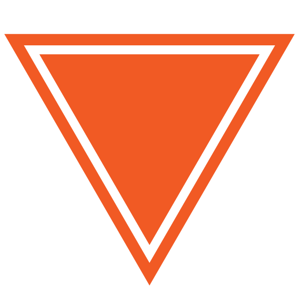 Triangle with a border line (Orange)