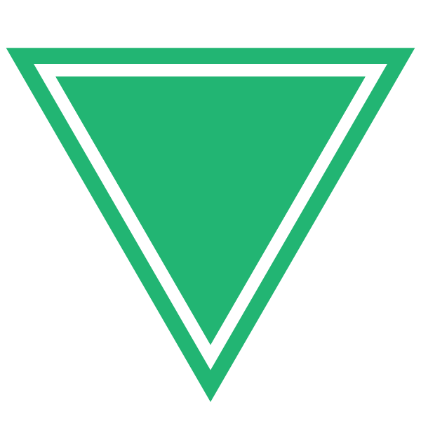 Triangle with a border line (Green)