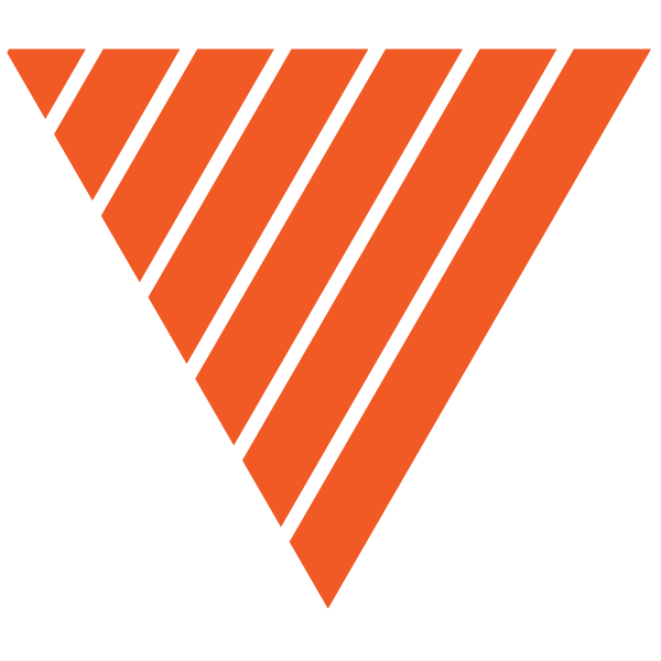 Triangle of Orange and thin transparent stripes