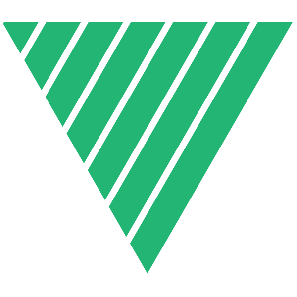 Triangle of Green and thin transparent stripes