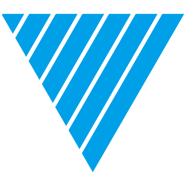 Triangle of Light blue and thin transparent stripes