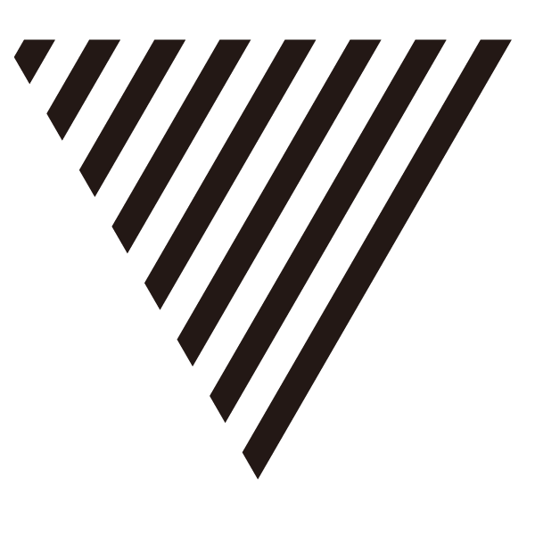 Black and transparent striped triangle