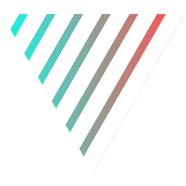 Triangle of cool gradient stripe on white