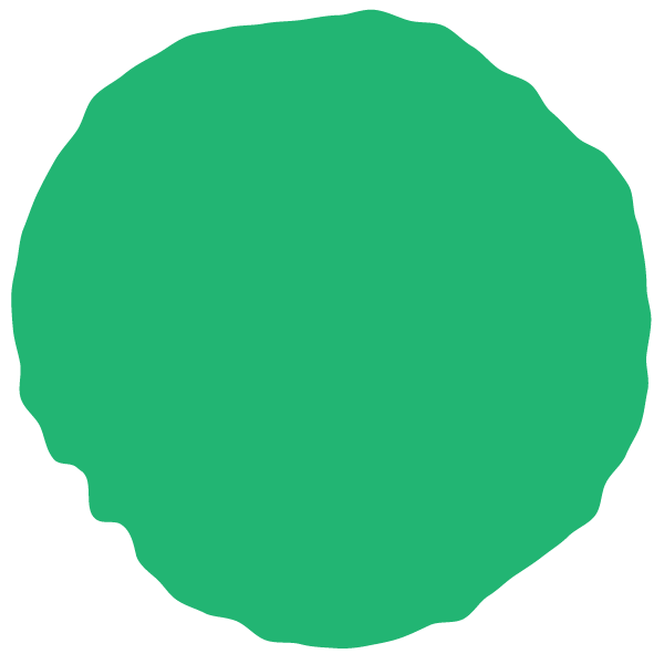 Green handwritten circle