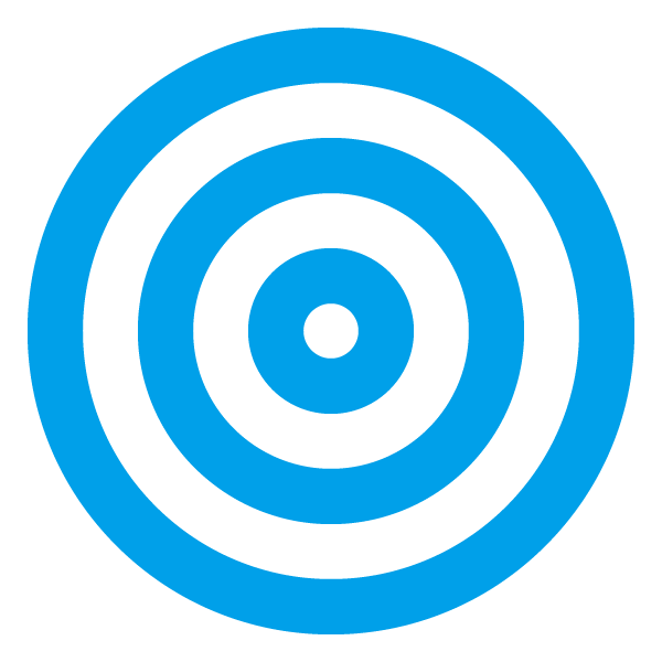 Light blue triple circle (target)