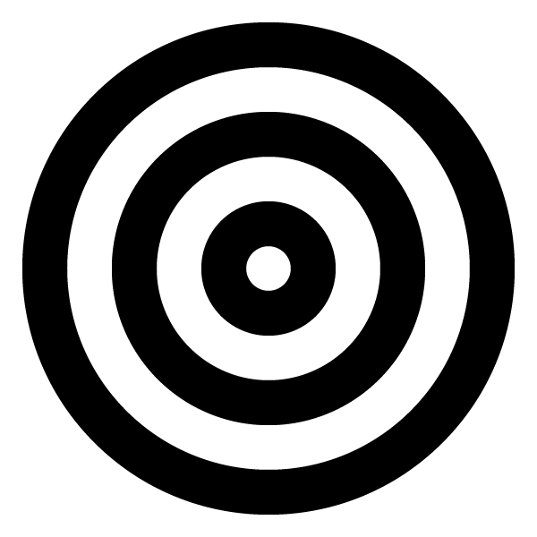 Black triple circle (target)