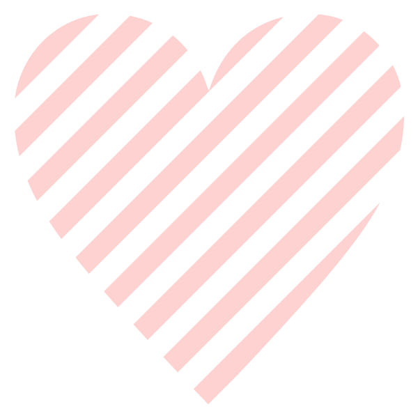 Striped heart (pink)