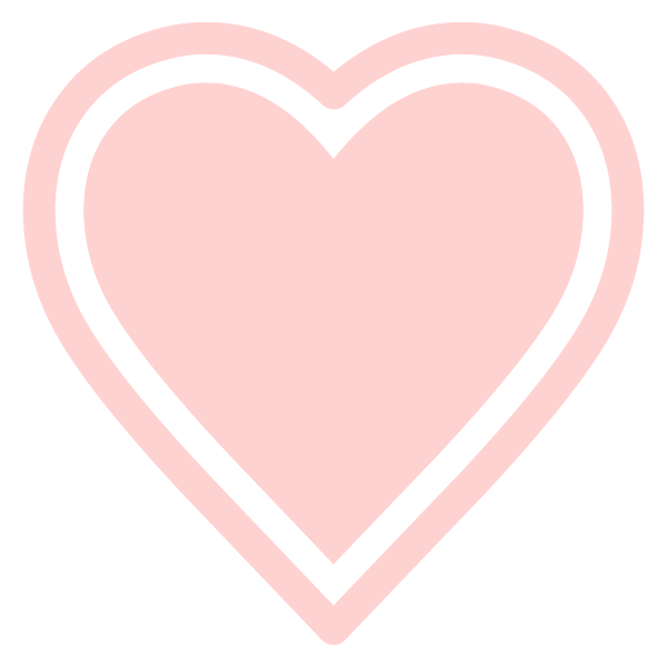 Heart with outline (Pale pink)