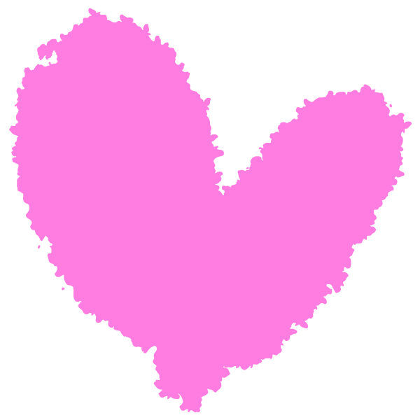 Handwritten heart with momentum (pink)