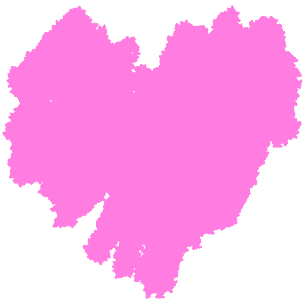 Rough handwritten heart (pink)