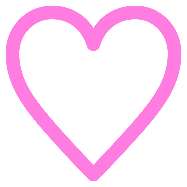 Simple line heart (pink)
