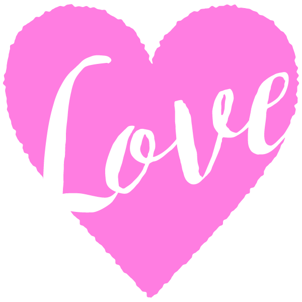ハートにLove(ピンク) Love on heart (pink)