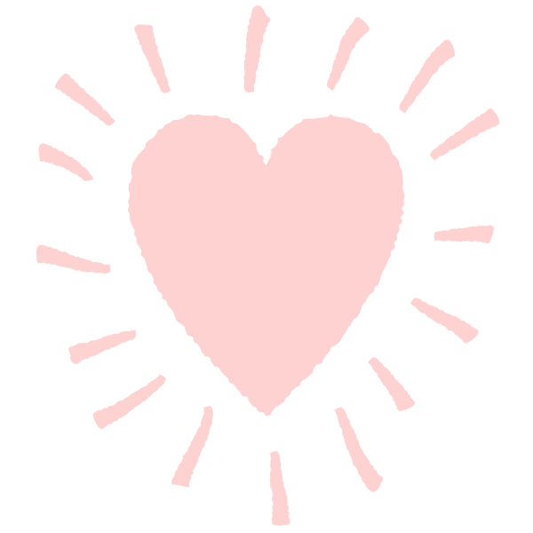 落書きアート風のハート(淡いピンク) Graffiti art style shining heart (Pale pink)