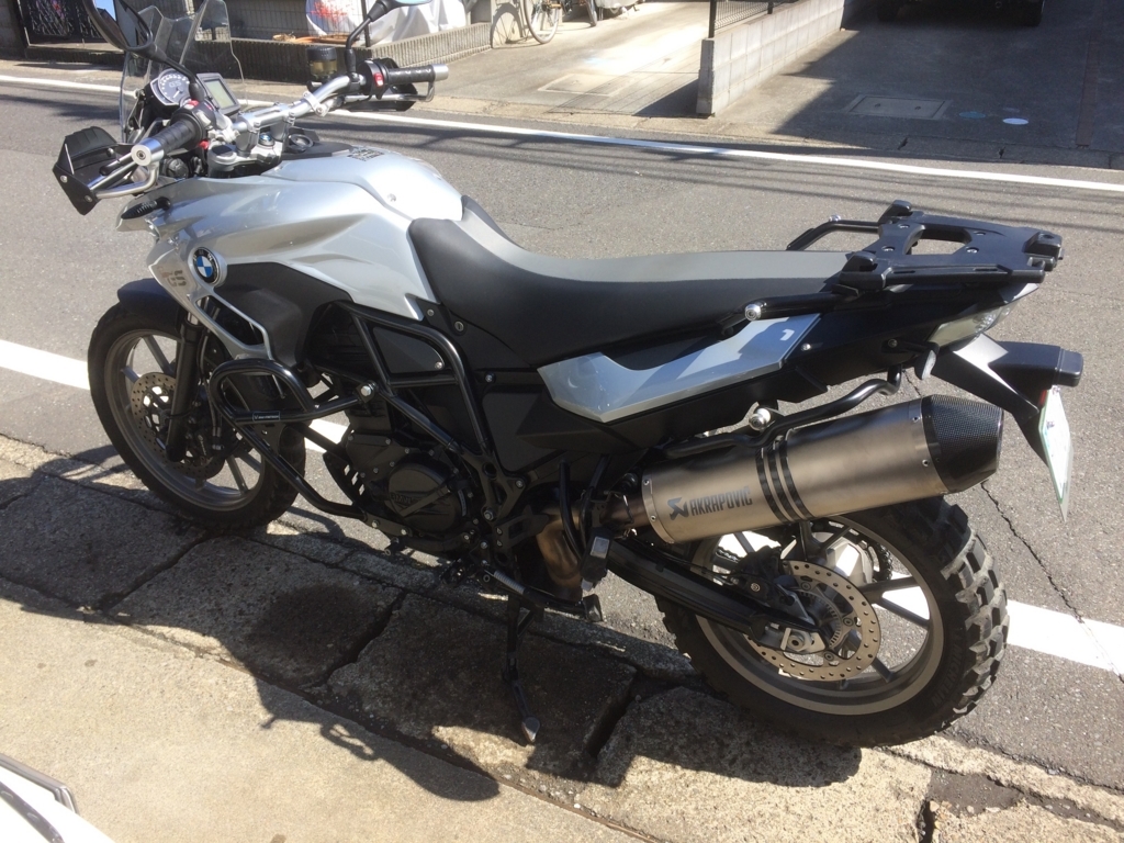 マフラーのバッフル外し その１ F700gs 林道 整備記録