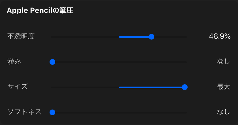 Procreateの使い方 ブラシ詳細 Pencil Corebit