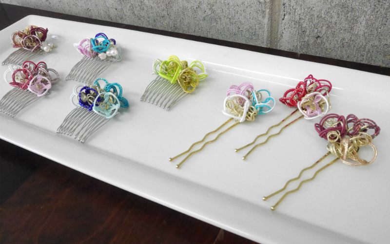 限定品 水引アクセサリー かんざし・髪飾り , 金沢の水引 自遊花