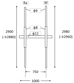 準軽量 50MHz 2エレ HB9CV アンテナ製作記 - JK3SIC アマチュア無線局