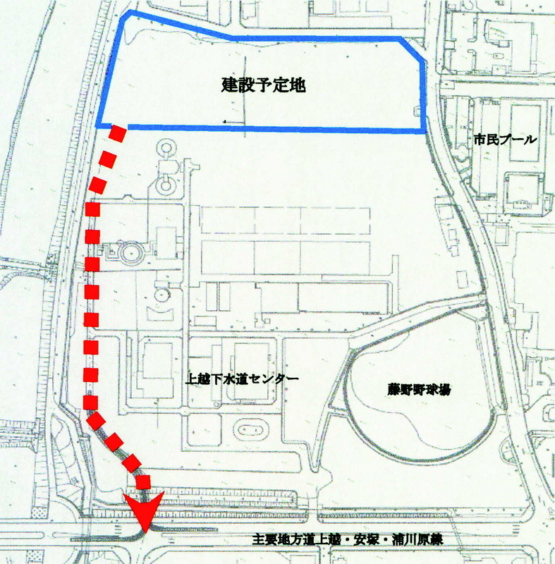 消防本部建設予定地図