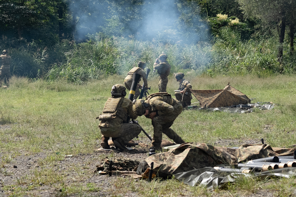 実弾射撃や野戦病院開設訓練を公開 関山演習場で実施中の日米豪