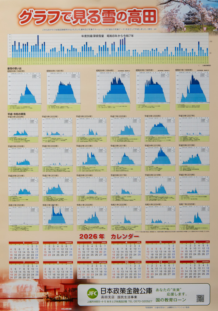 グラフで見る雪の高田」11月17日から数量限定で無料配布 日本政策金融 グラフで見る雪の高田」11月17日から数量限定で無料配布 日本政策金融