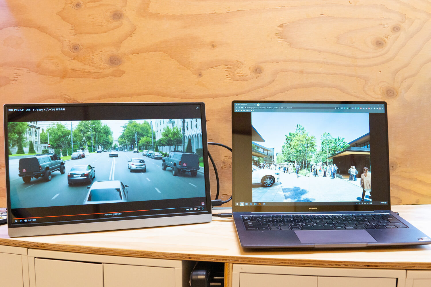 15.6インチの4Kモニターを導入！ケーブル一本で接続できて自宅外
