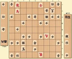 将棋第69期名人戦七番勝負第2局の投了図