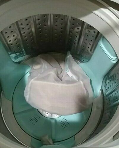 洗濯機へ入れた様子