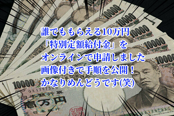 特別定額給付金の手順トップ画像