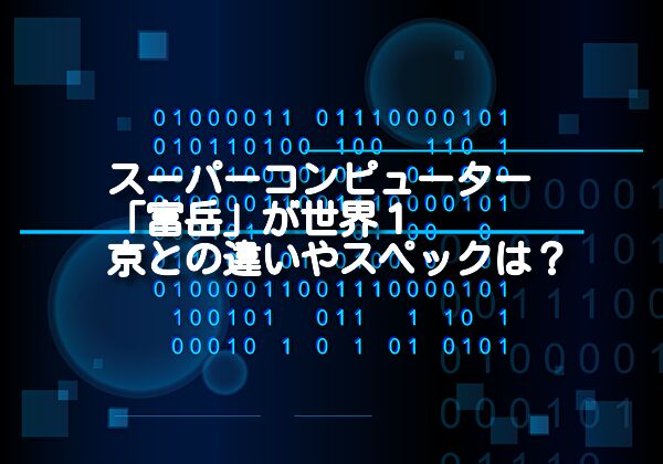 スパコン富岳が計算速度世界一!京との違いやスペックは?