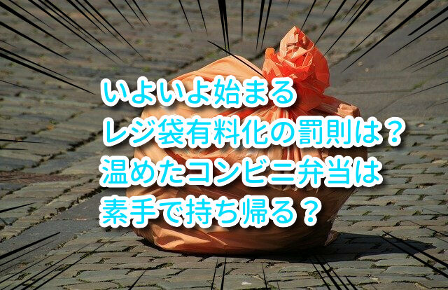 レジ袋有料化に罰則はあるの?コンビニ弁当の持ち帰りどうなる?