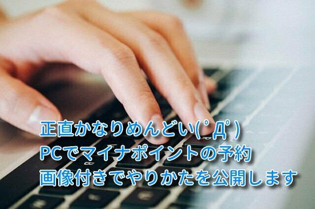 マイナポイントをパソコンで予約してみた【画像付き】