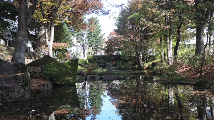 盛岡城跡公園・亀が池の北側