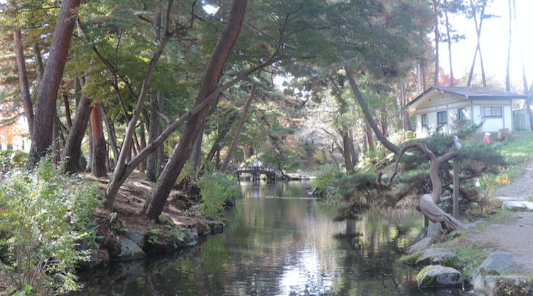 盛岡城跡公園・亀が池の南側