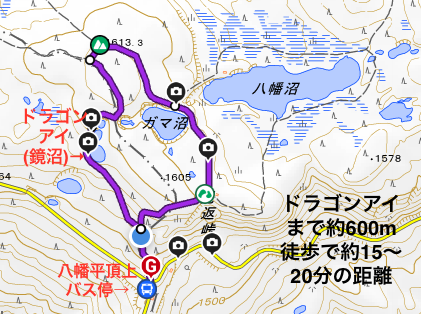 ドラゴンアイまでの案内図