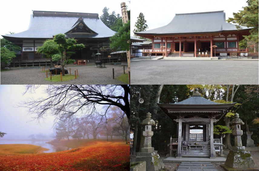 平泉観光で見逃せない観光スポット/中尊寺本堂・毛越寺本堂・観自在王院跡_(秋) ・高館義経堂_(秋)