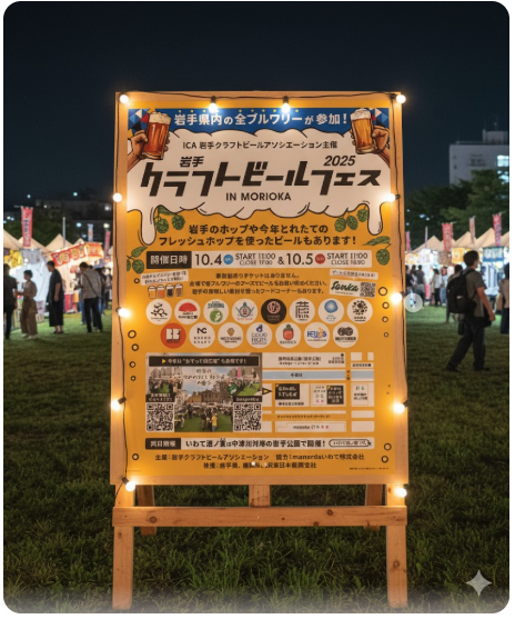 岩手クラフトビールフェス in Morioka 2025の看板(イメージ)