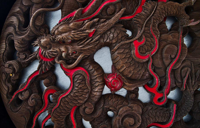 送料無料！龍の門 倭王龍 5本の爪の日本龍 喫茶