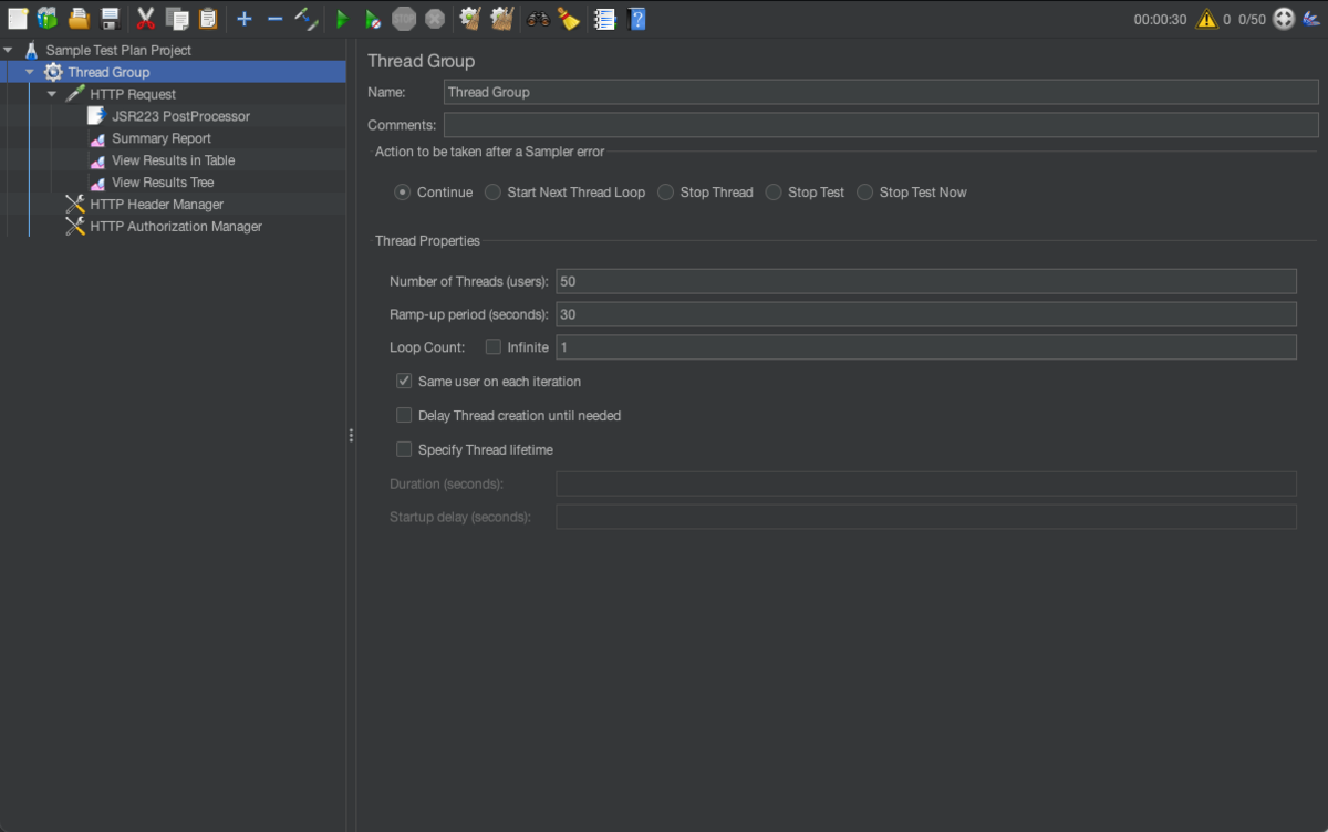 JMeter Thread Group