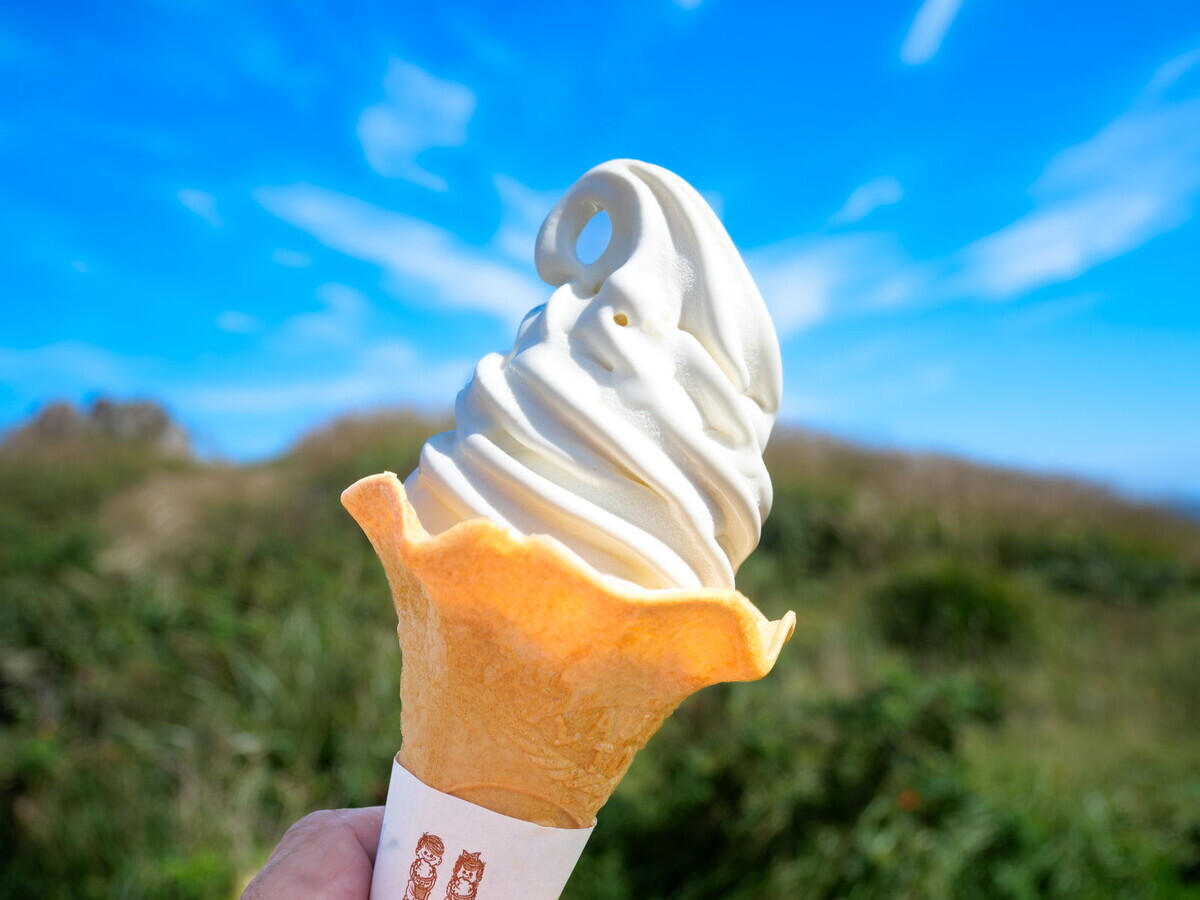 カフェテラスホロンバイル＠葦毛崎 ソフトクリーム「まきば」（カップ