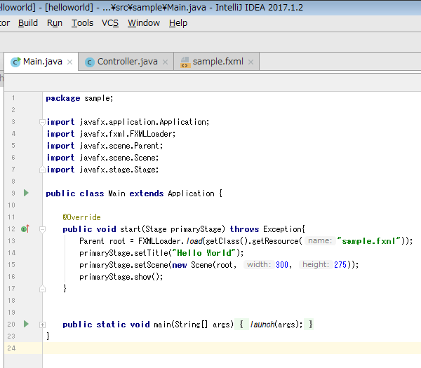 JavaFXでHello world! - Android勉強会