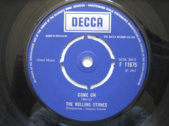 ROLLING STONES ローリング・ストーンズ　COME ON レコード The Rolling Stones – Come On – Vinyl (Blue sleeve, 7