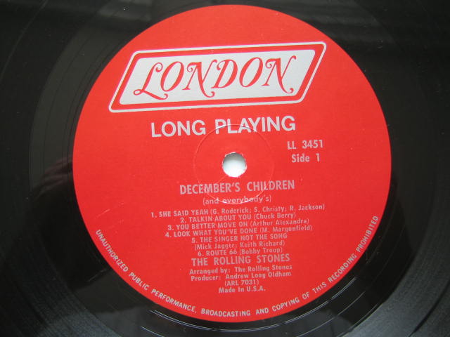 ローリング・ストーンズ USA盤DECEMBER'S CHILDREN モノラルいろいろ