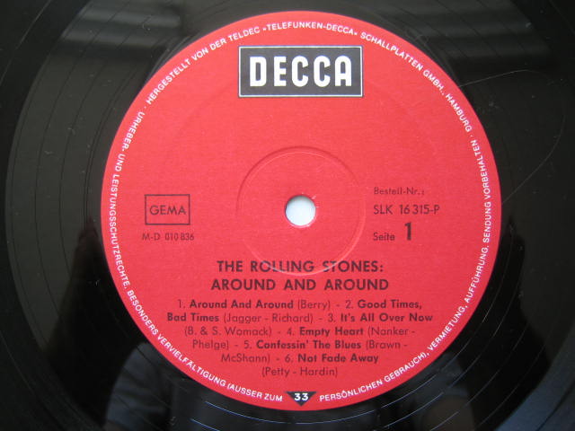 ローリング・ストーンズ ドイツ盤AROUND AND AROUND いろいろ