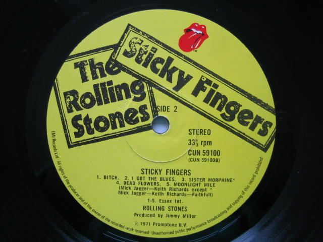 ローリング・ストーンズ UK盤 STICKY FINGERS②EMI以降の再発盤