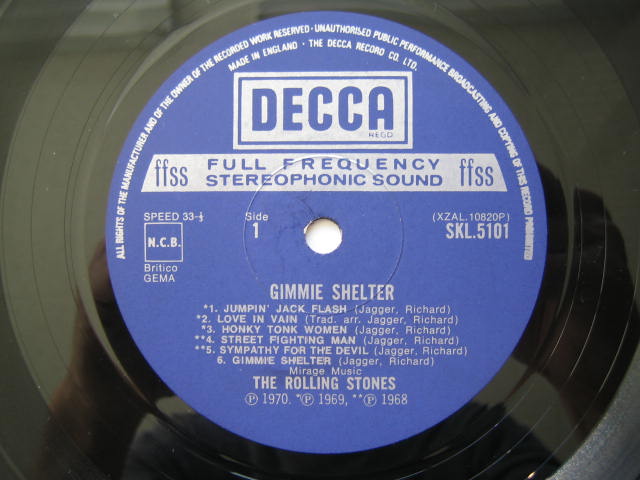 ローリング・ストーンズ UK盤 GIMME SHELTER いろいろ