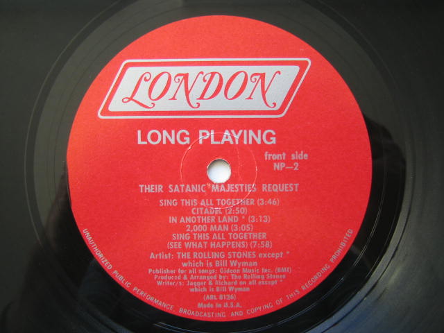 ローリング・ストーンズ USA盤 THEIR SATANIC MAJESTIES REQUEST