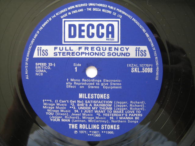 The Rolling Stones / Milestones UK盤LP ローリング・ストーンズ UK盤 MILESTONES いろいろ！！ - ローリング