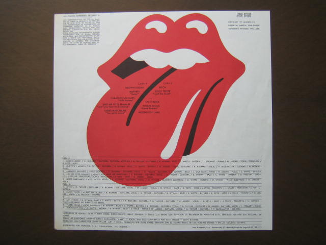 ローリング・ストーンズ STICKY FINGERS スペイン盤Diffカヴァー