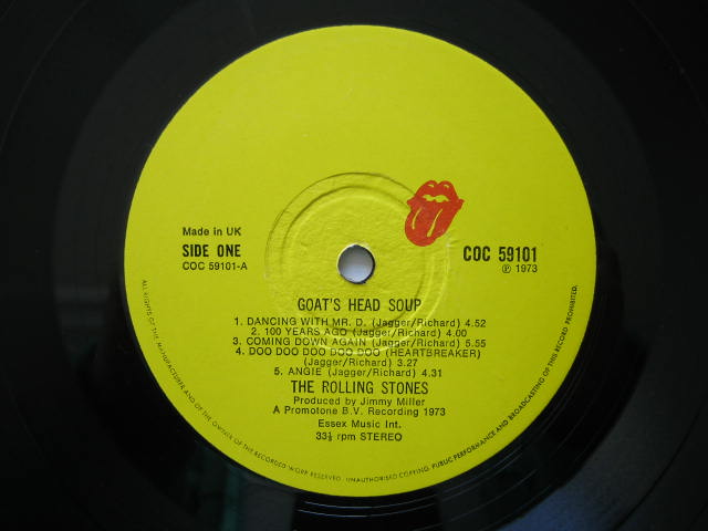 ローリング・ストーンズ UK盤 GOATS HEAD SOUP① WEAオリジナル盤