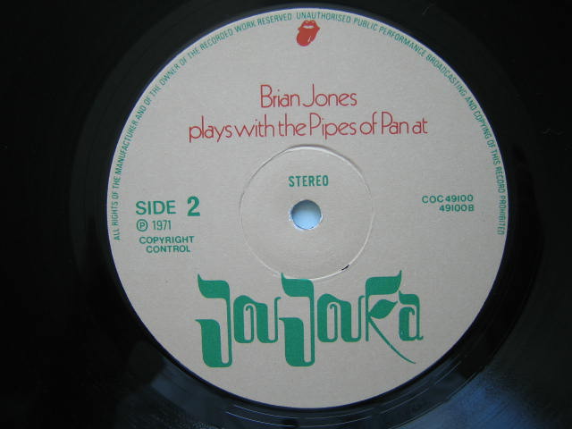 USプロモ 白ラベル ブライアン・ジョーンズ JouJouKa Promo LP Brian Jones / Presents the Pipes Of Pan At Joujouka (東芝EMI